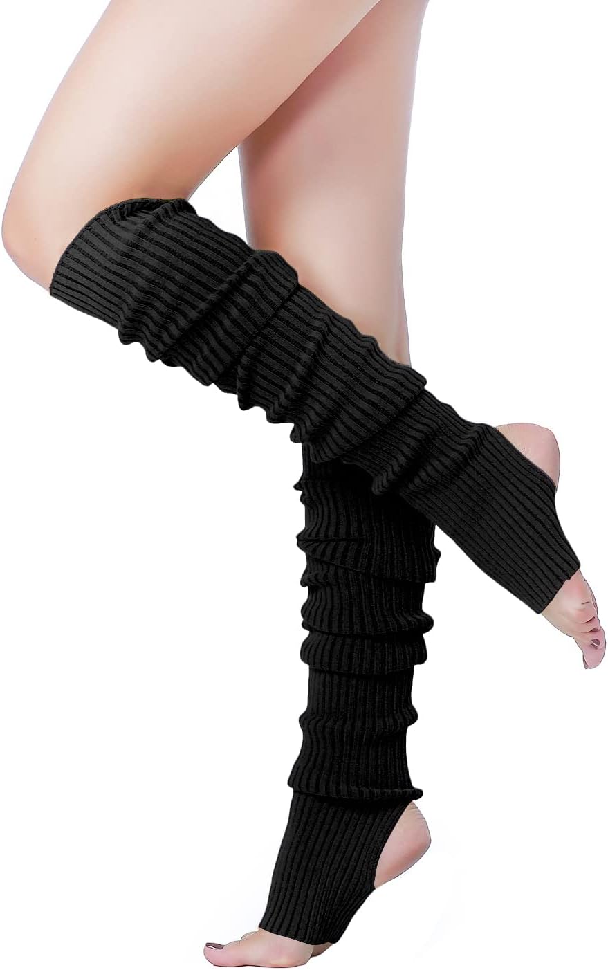 v28 Long Leg Warmer, Special Women's & Men's 80s Party Ribbed Knit Dance Sports...