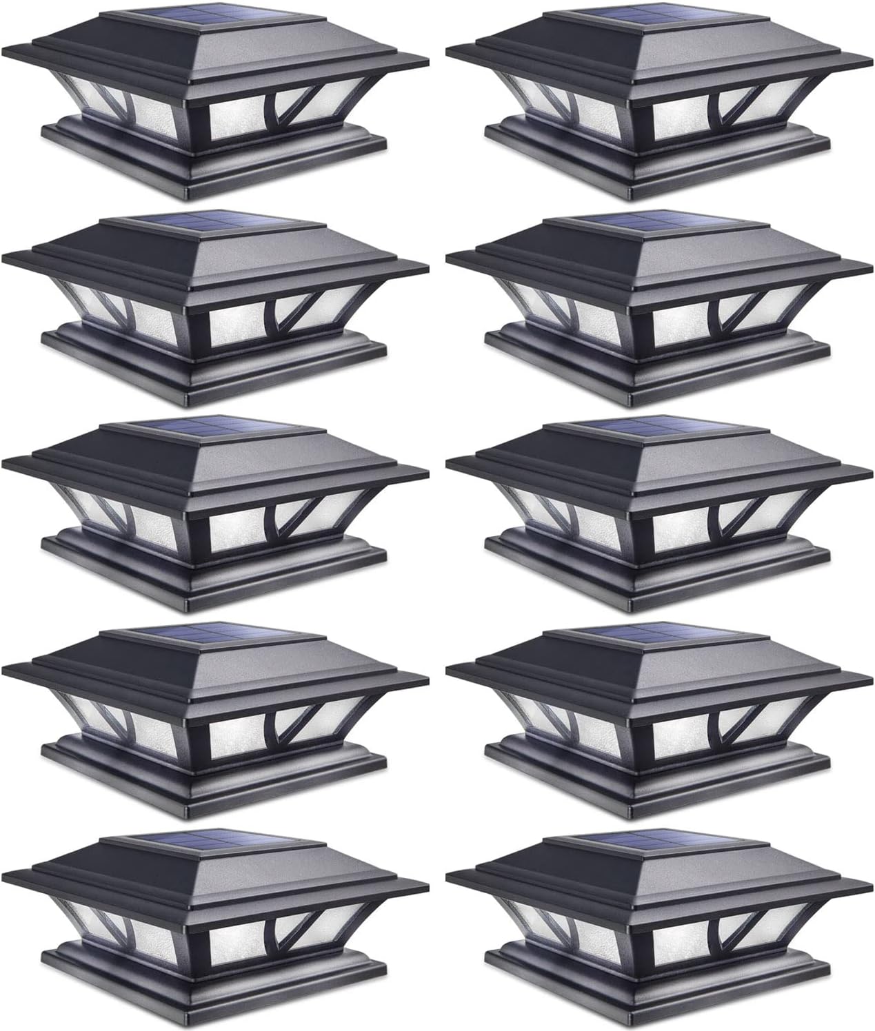 SIEDiNLAR Solar Post Lights Outdoor 2 Modes LED Deck Fence Cap Light for 4x4 5x5...