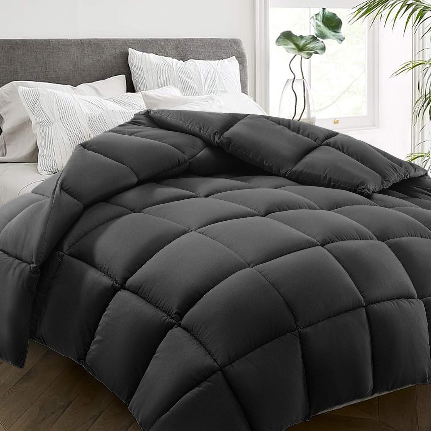 HYLEORY All Season Twin Size Bed Comforter - Cooling Down Alternative Quilted Du...