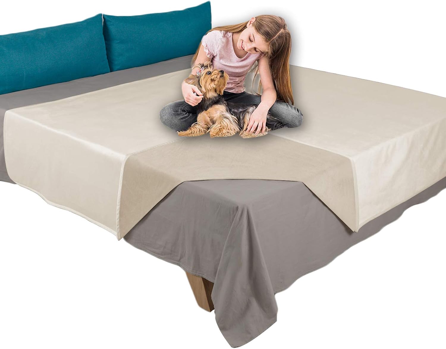 Ameritex Pet Bed Blanket, Special Reversible Blanket 100% Waterproof Velvet, Sup...