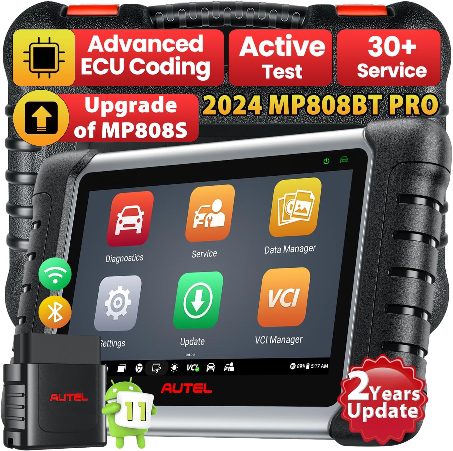 Autel MaxiPRO MP808BT PRO, 2-Year Update ($700 Worth), 2024 Advanced ECU Coding...