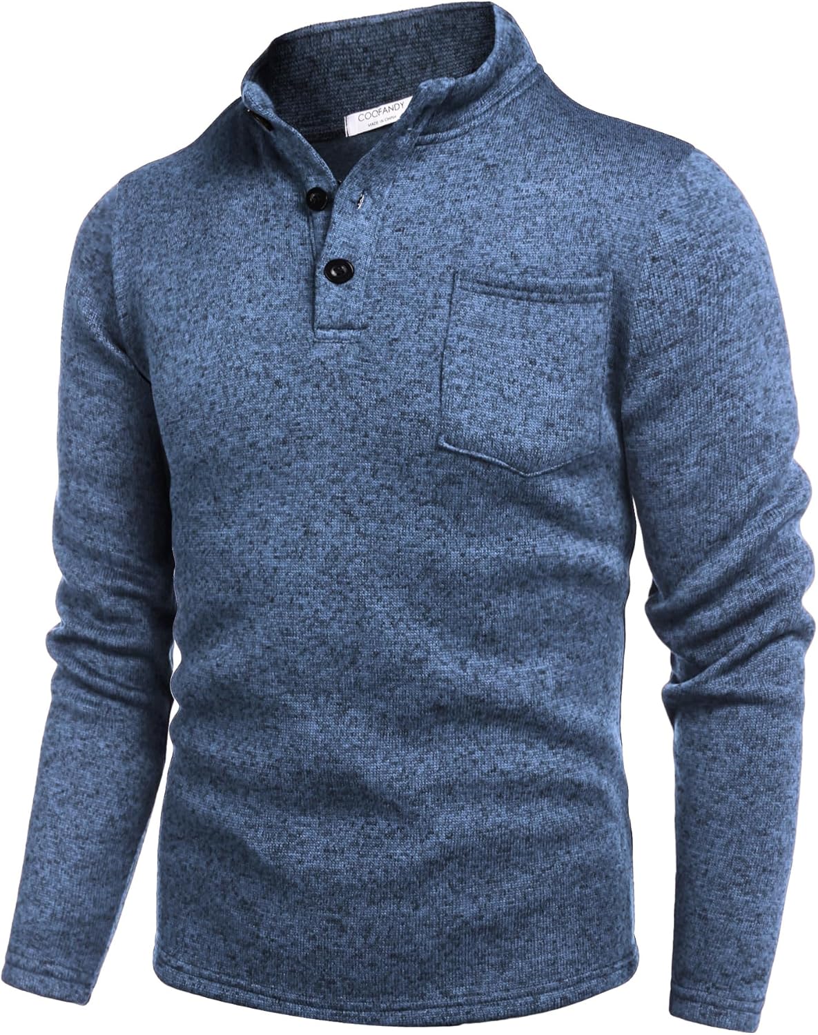 COOFANDY Men's Casual Henley Pullover, Special Sweatshirt Thermal Fleece, Innova...