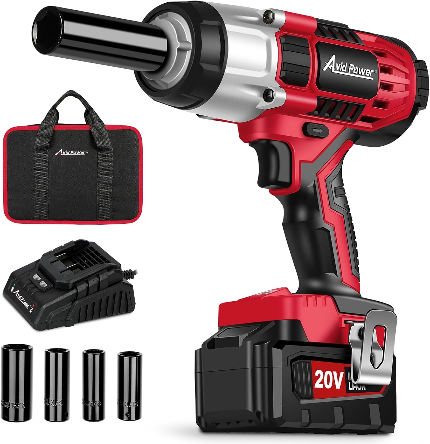 AVID POWER 1/2 Cordless Impact Wrench, Special Impact Gun with Max Torque 330 ft...