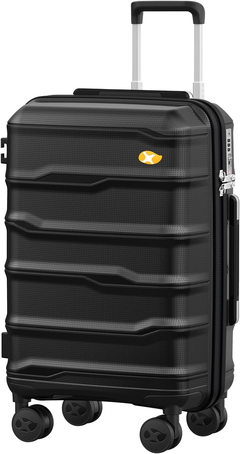Carry On Luggage 22x14x9 Airline Approved, Hard Shell Suitcase with Spinner Whee...