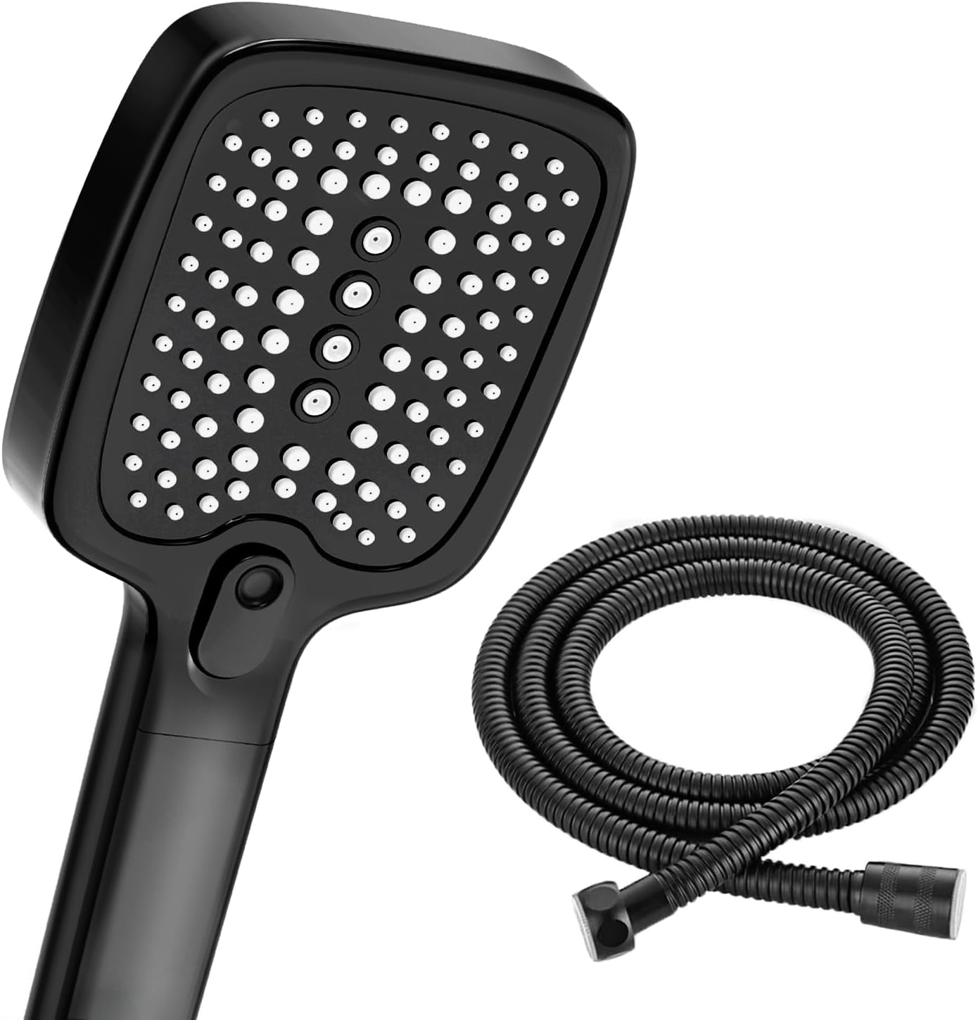 VEHHE Shower Head with Hose, High Pressure Black Shower Heads with Hose Set 1.5m...
