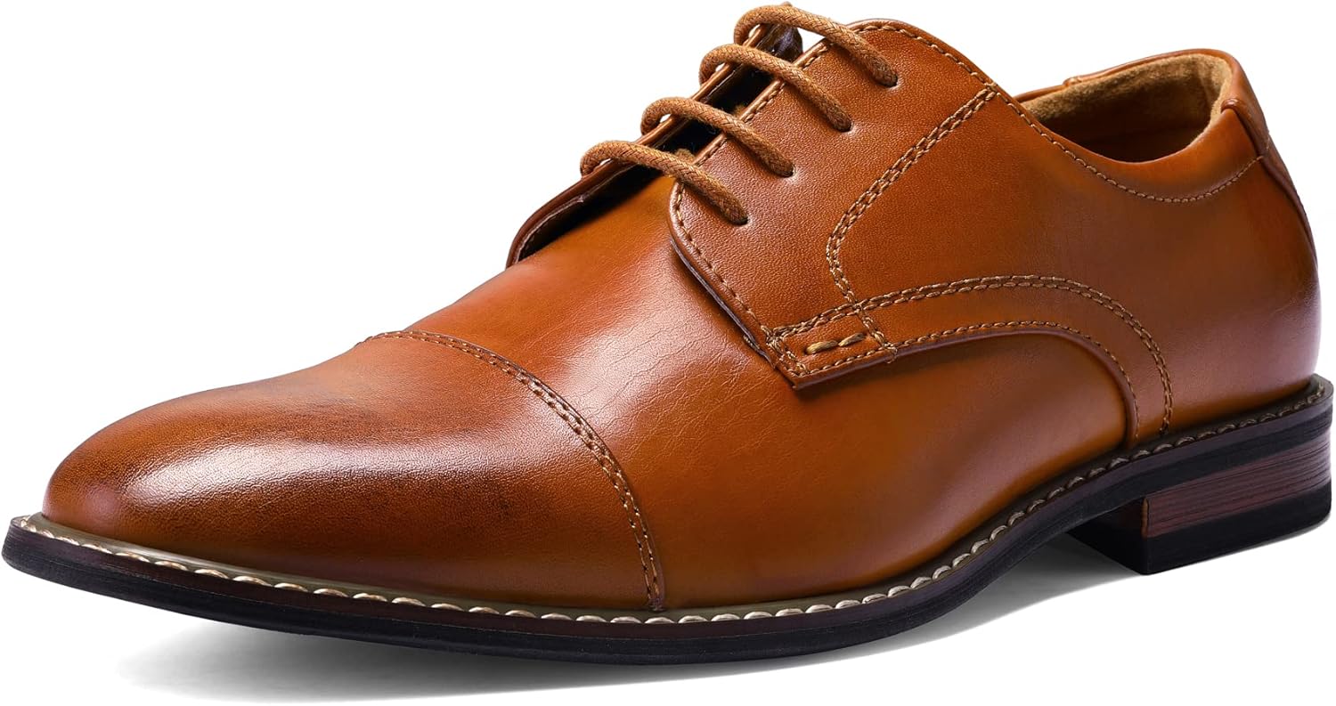 Men's Dress Shoes, Special Formal Business Footwear, Classic Lace Up Wingtip Oxf...