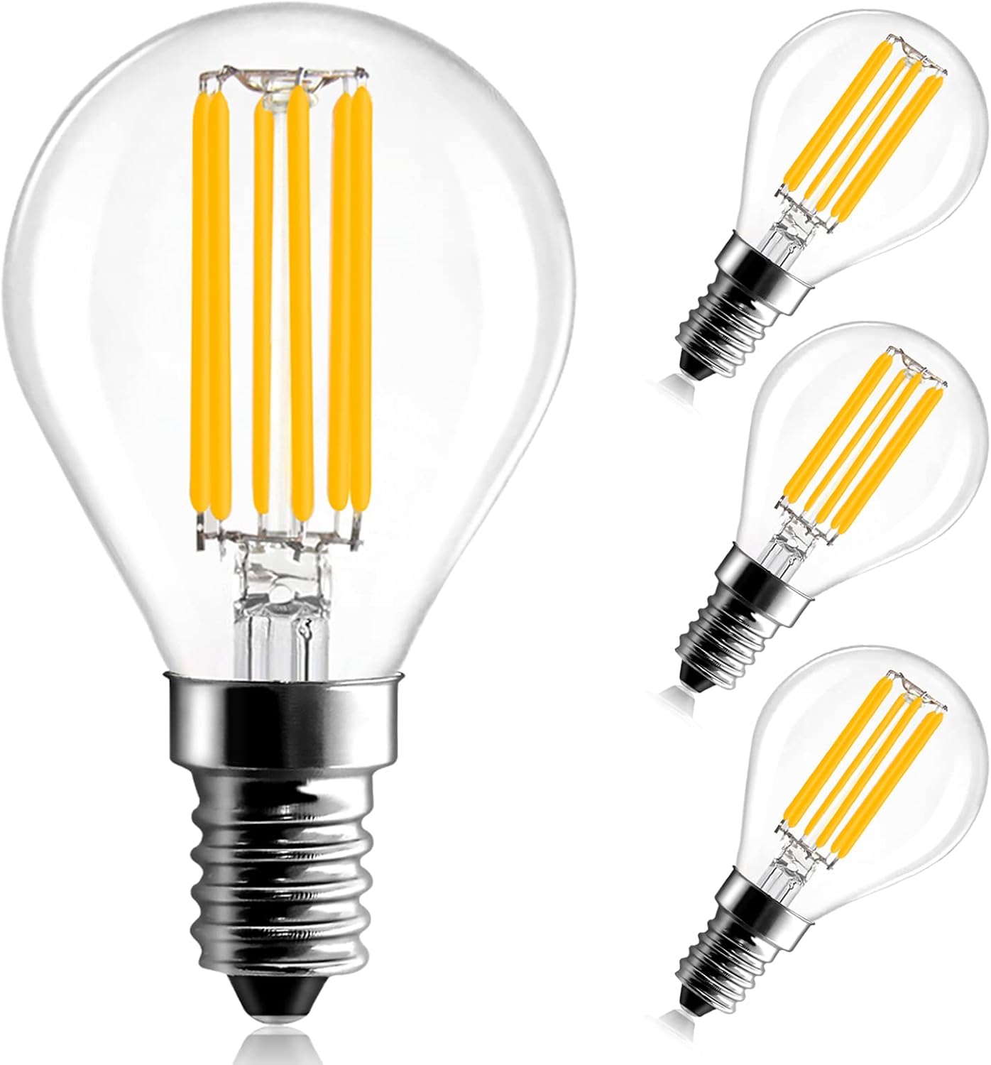 BRIMAX E14 LED Light Bulb Dimmable, G45 6W Golf Ball Bulb,50W Equivalent,Small E...