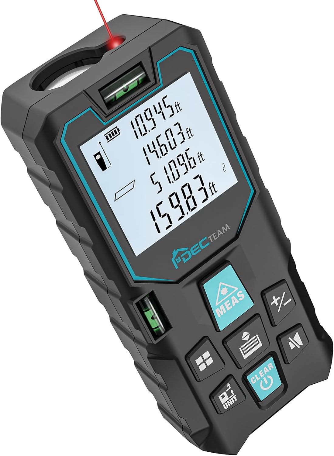 ±2mm precision laser measurement, 120M/393Ft bright large screen digital laser m...