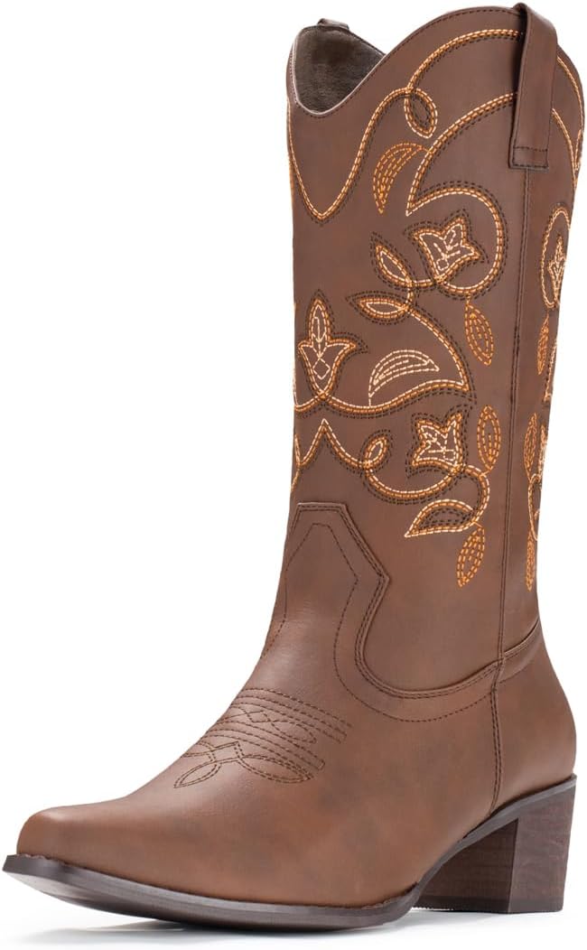 IUV Cowboy Boots, Special Women's Western Boots with Pointy Toe, Innovative Cowg...