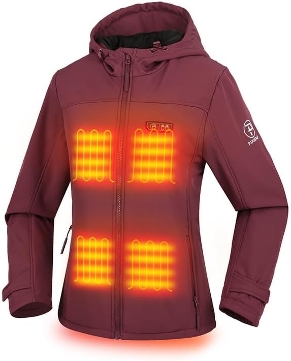 PTAHDUS Women’s Heated Jacket, Special Jacket with Battery Pack 7.4V, Innovative...