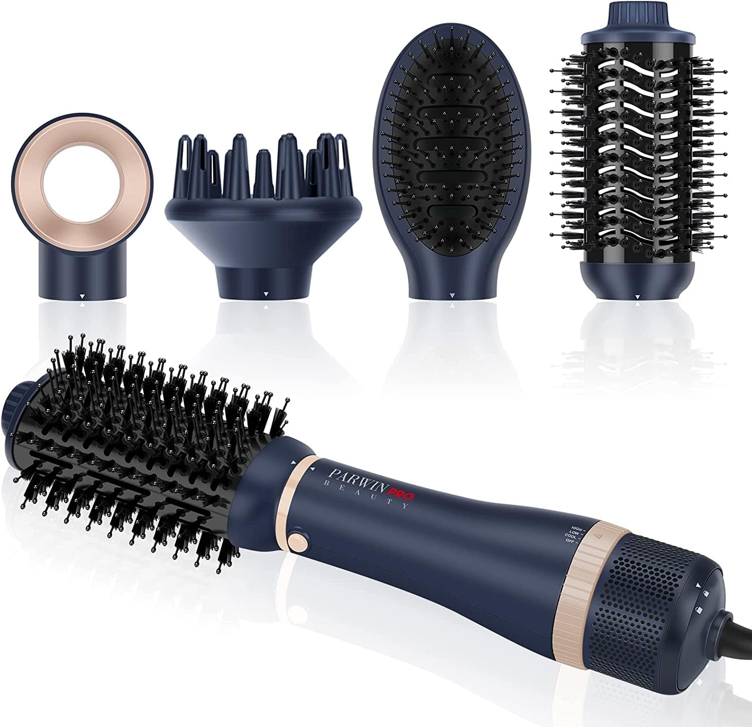 4 in 1 Hairdryer Hot Air Brush Set, PARWIN PRO BEAUTY Styler Set, Hairdryer Brus...