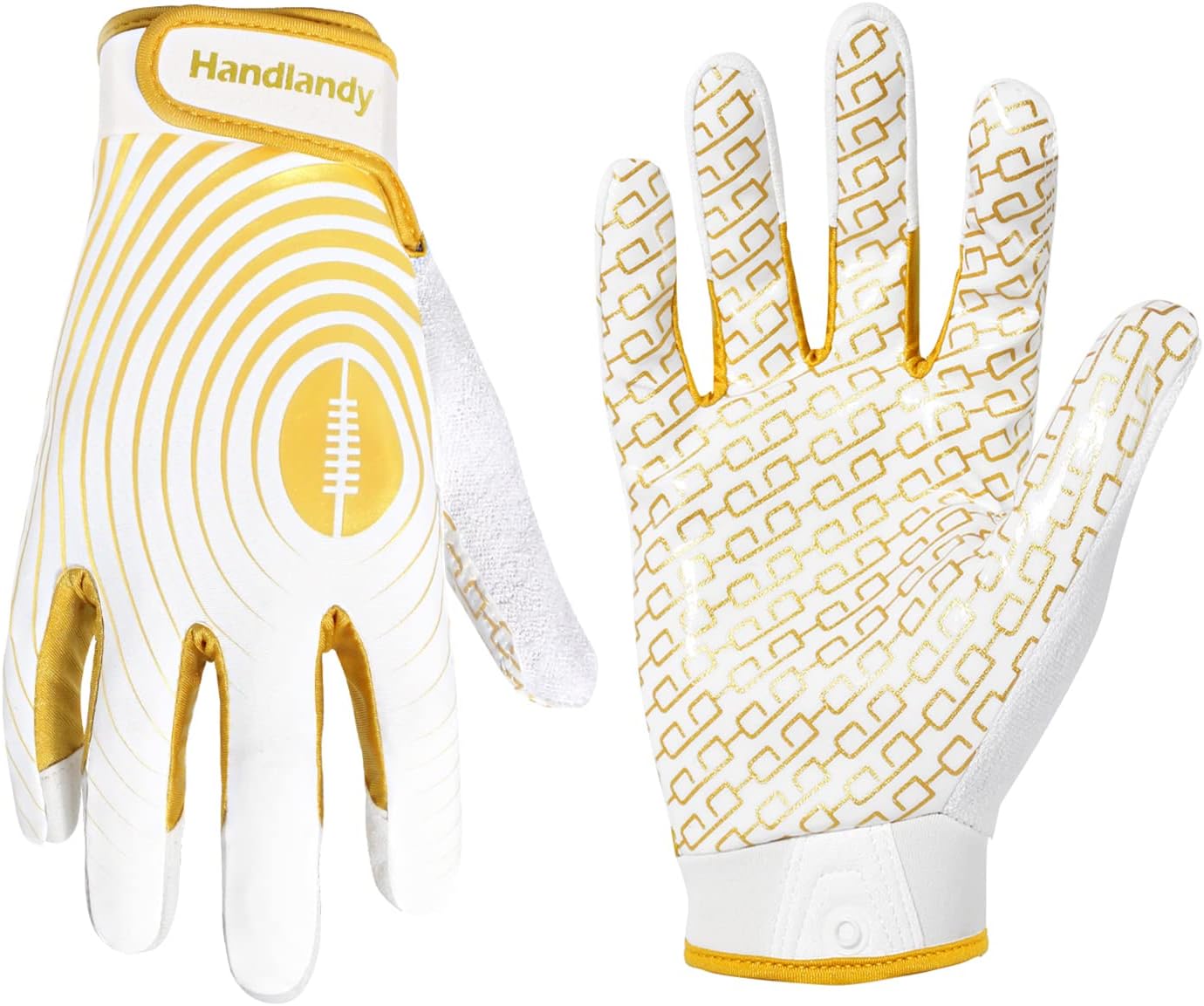 HANDLANDY Youth Football Gloves, Sticky Wide Receiver Gloves for Kids & Adult, W...
