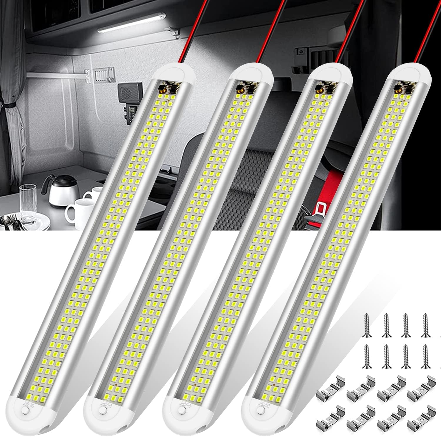 12v LED Interior Light Bar，CT CAPETRONIX 120LEDs 1500LM 8W DC 12 Volt led Strip...
