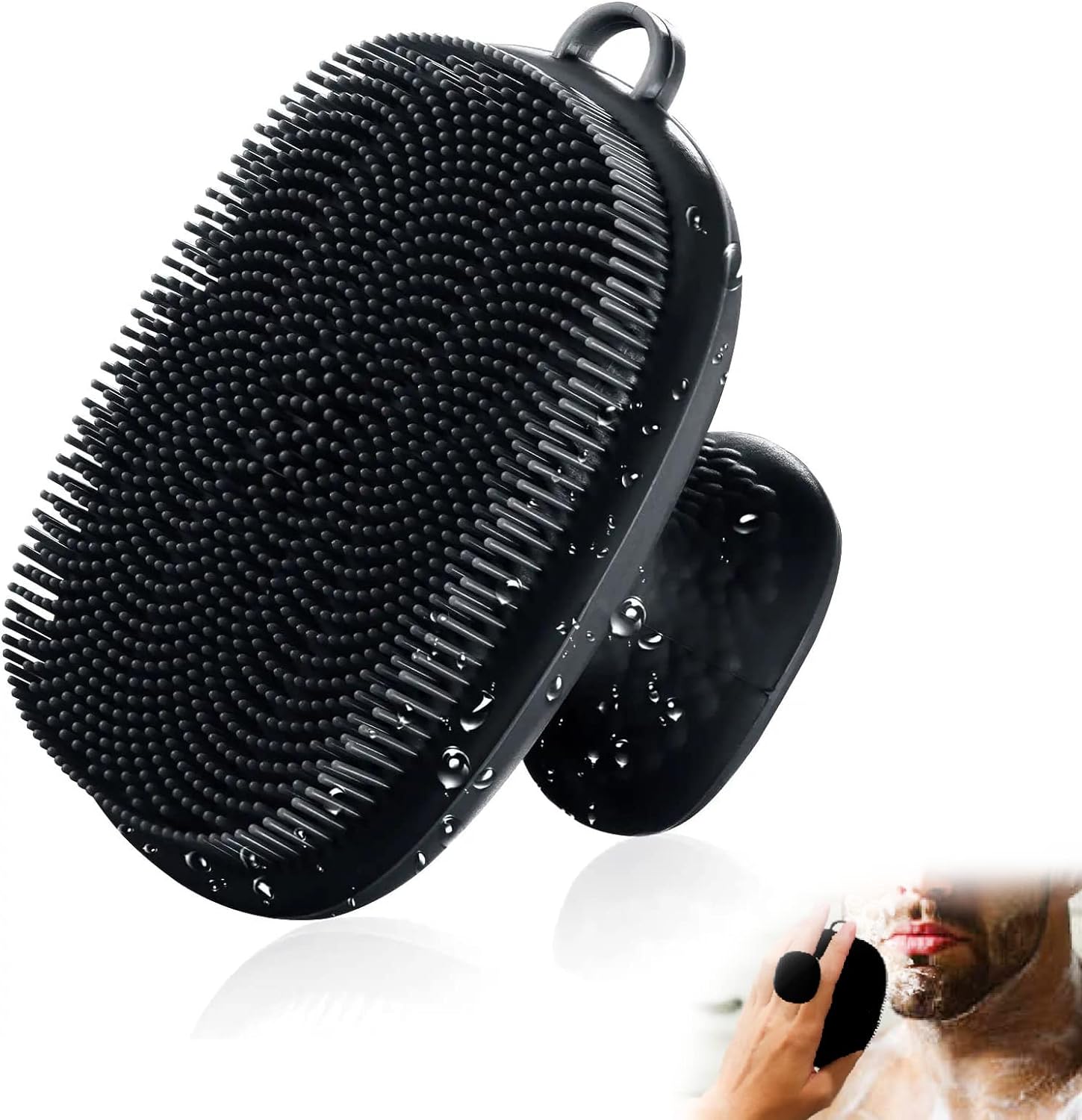 VWMYQ Face Scrubber, Silicone Face Scrubber for Men, Facial Cleansing Brush Sili...