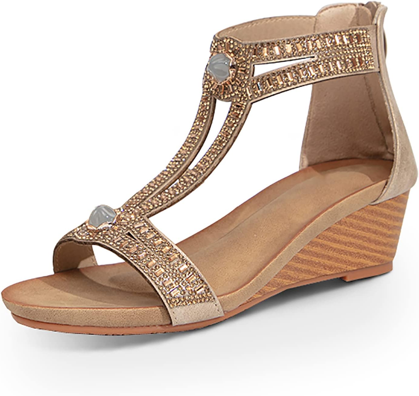 FRALOSHA Wedge Sandals, Special Sandals for Women, Comfortable Open Toe Summer S...