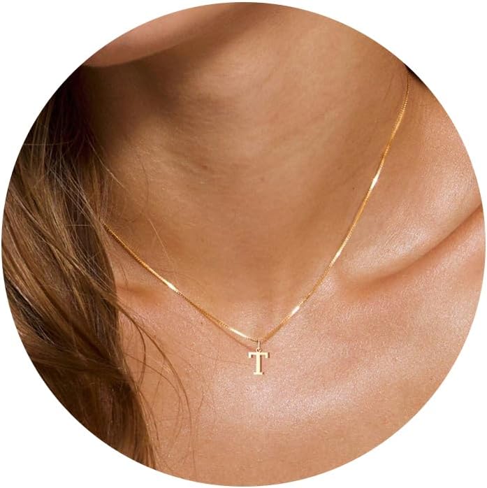 Foxgirl Gold Initial Necklaces, Special Dainty Gold Letter Necklace, Innovative...