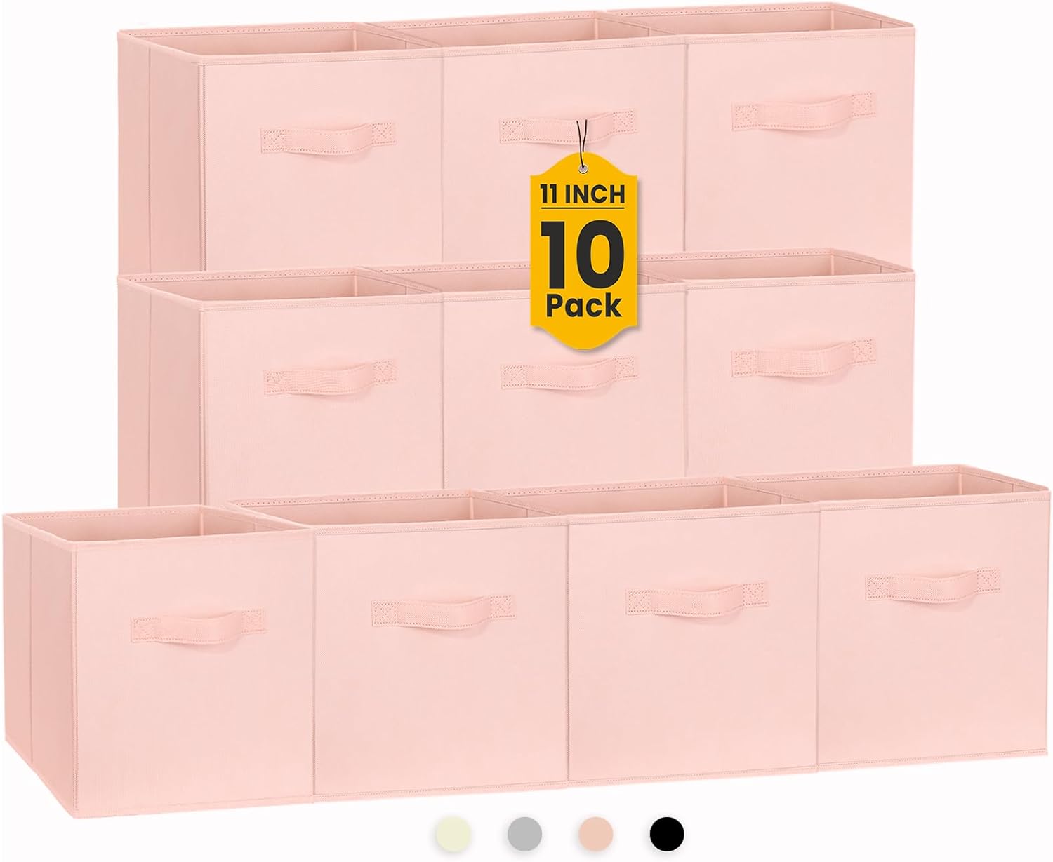Criusia Storage Cubes, Special 11 Inch Cube Storage Bins for Shelves Closet Bedr...