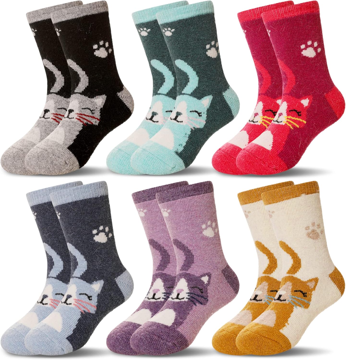 Eocom Kids Wool Socks, Special Socks for Boys and Girls, Innovative Warm Hiking...