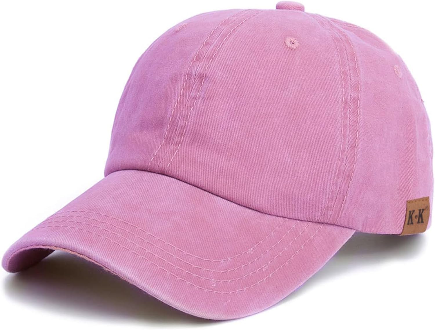 Baseball Cap - Plain Cap Hat Lightweight Adjustable Washed Polo Style Hat Classi...