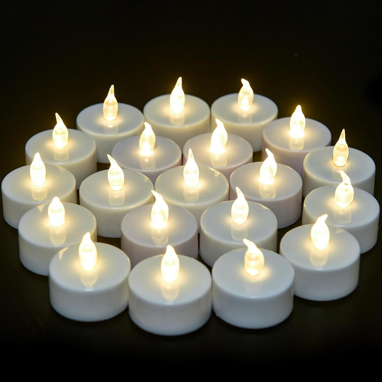 VETOUR Candles Flameless Tealights:50pcs Battery Operated LED Tea Lights Candle...