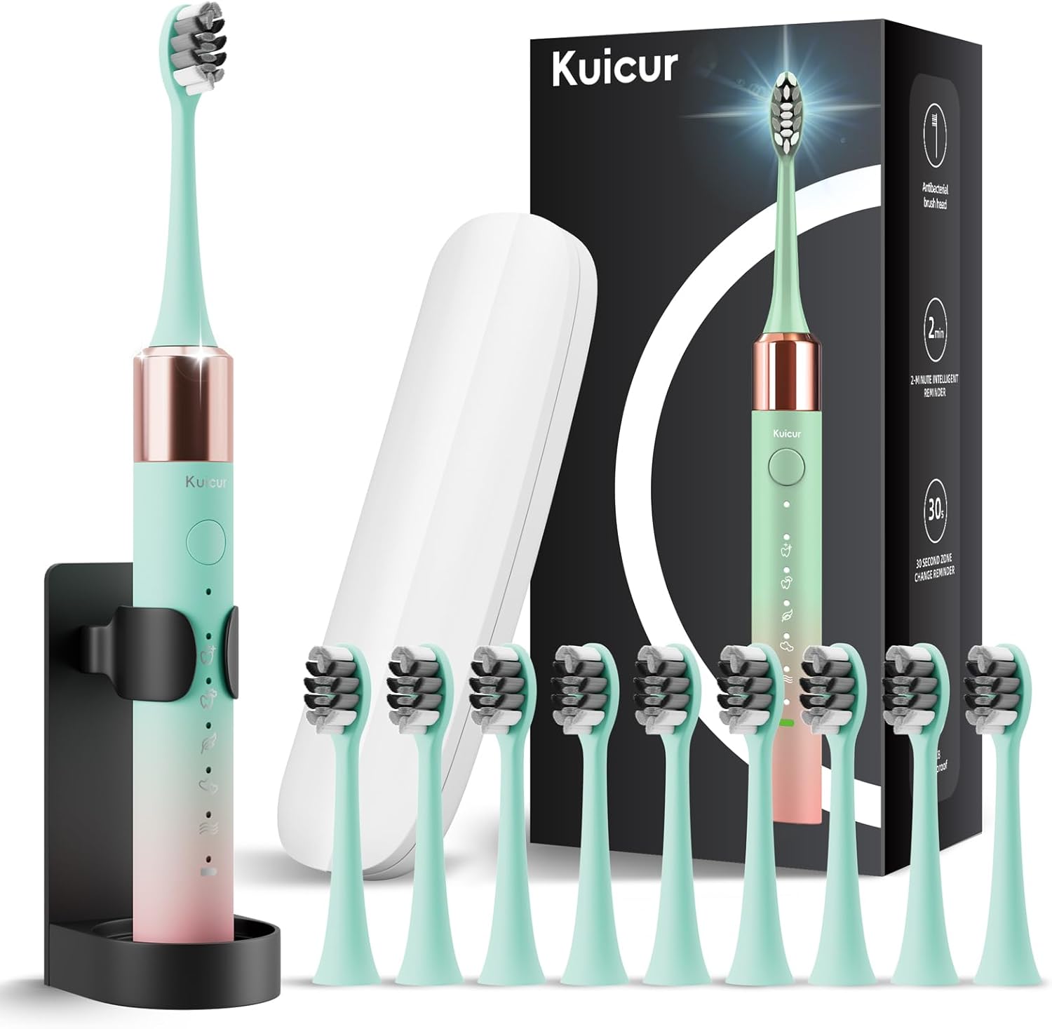 Portable Electric Soft Toothbrush with Travel Case, 90-Day Largest Battery Life,...