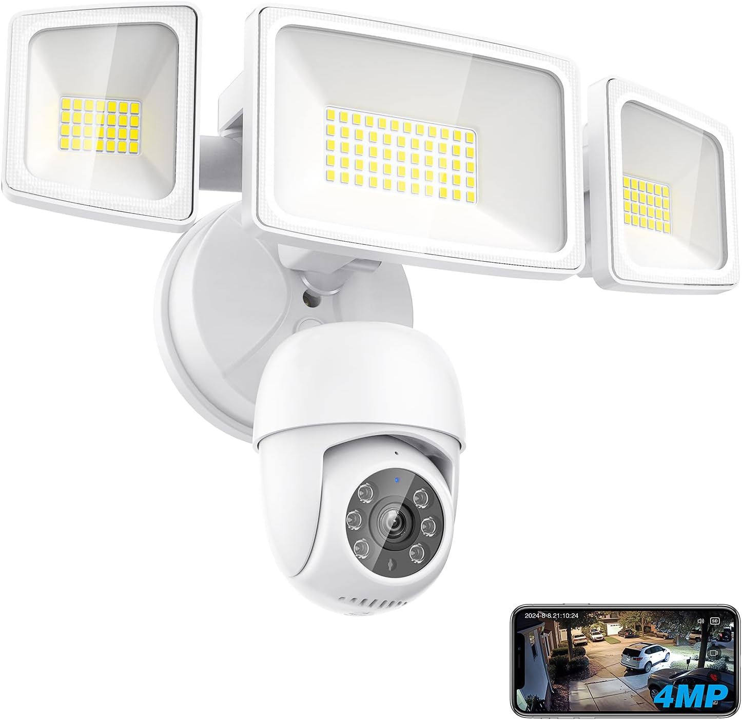 Onforu Floodlight Camera Outdoor, 2K HD Security Flood Light Cam Wired, 360° Cov...