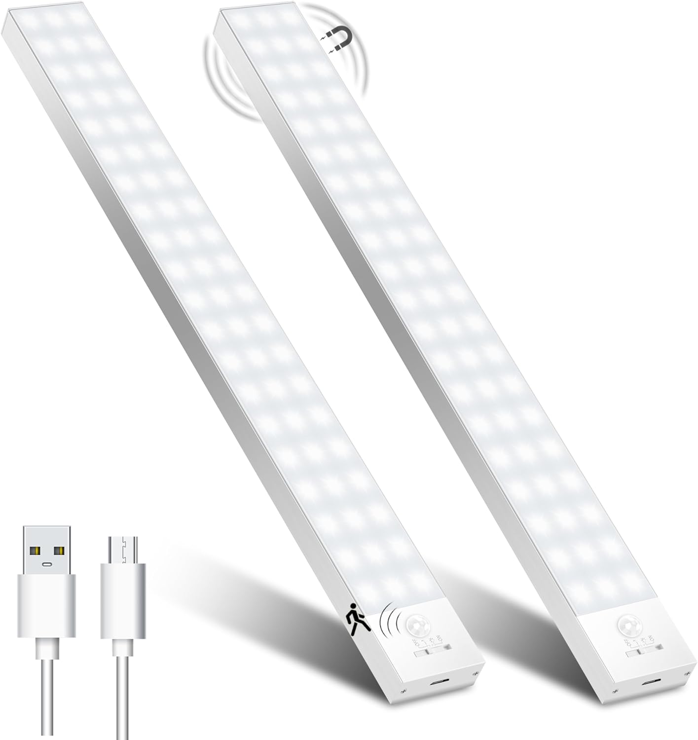 OUILA 32cm Under Cabinet Lights Motion Sensor, 1500mAh 5000K Under Cabinet Kitch...