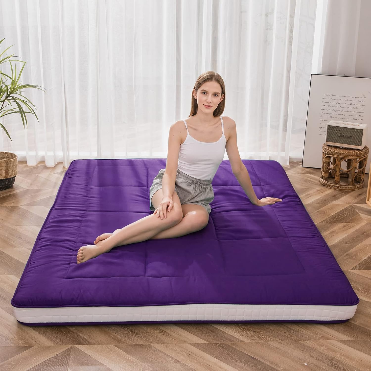 MAXYOYO Futon Mattress, Special Japanese Floor Mattress, Innovative Quilted Bed...