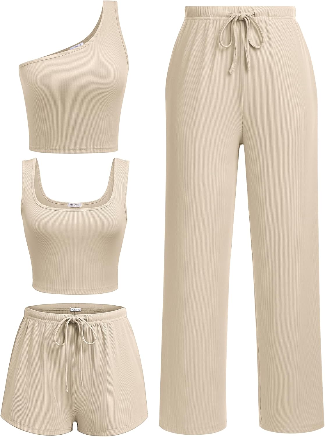 Ekouaer Womens Lounge Sets, Special 4 Piece Casual Outfits for Comfortable Cloth...