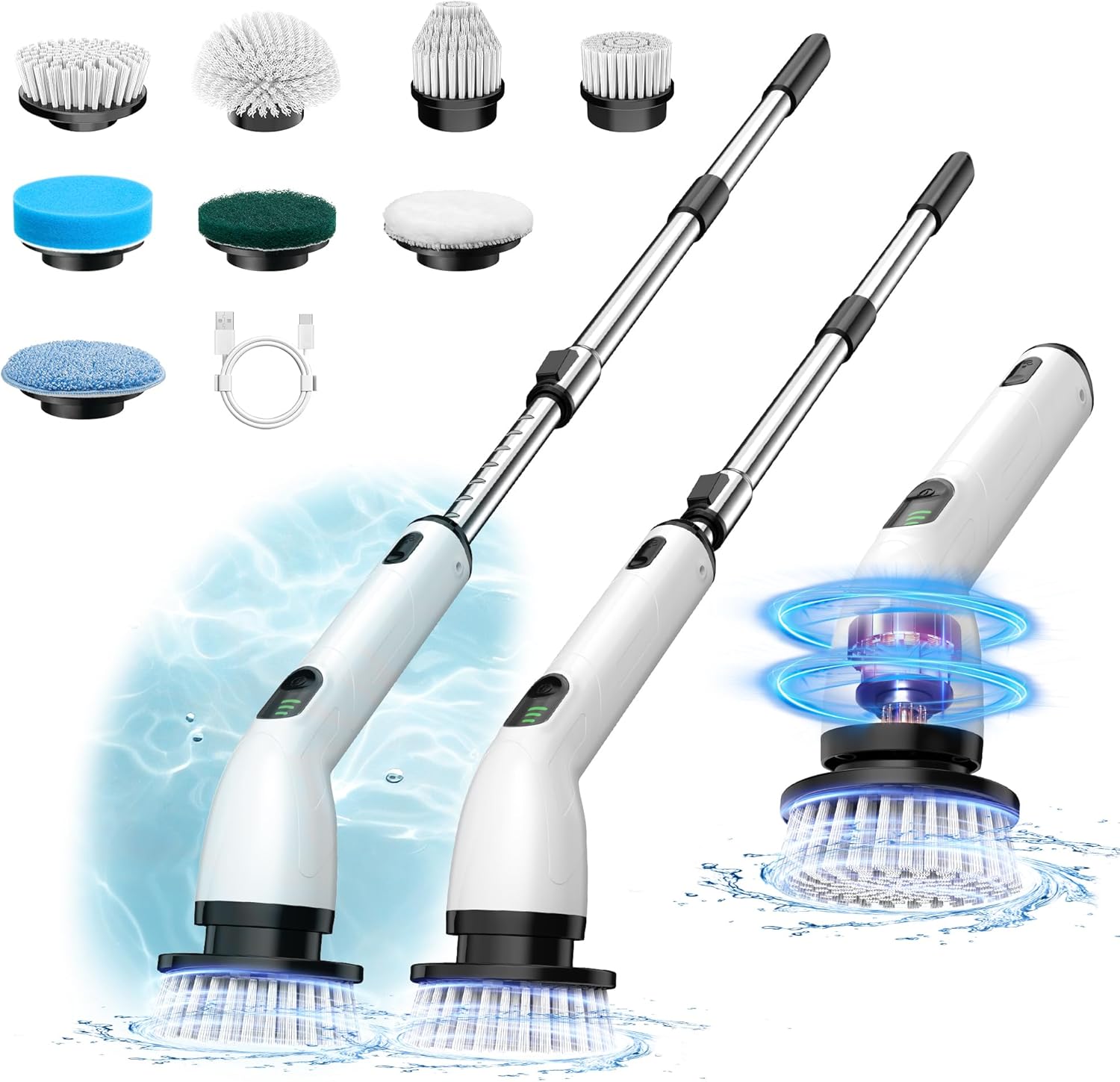Electric Spin Scrubber, 2024 New Full-Body IPX7 Waterproof Cordless Electric Cle...