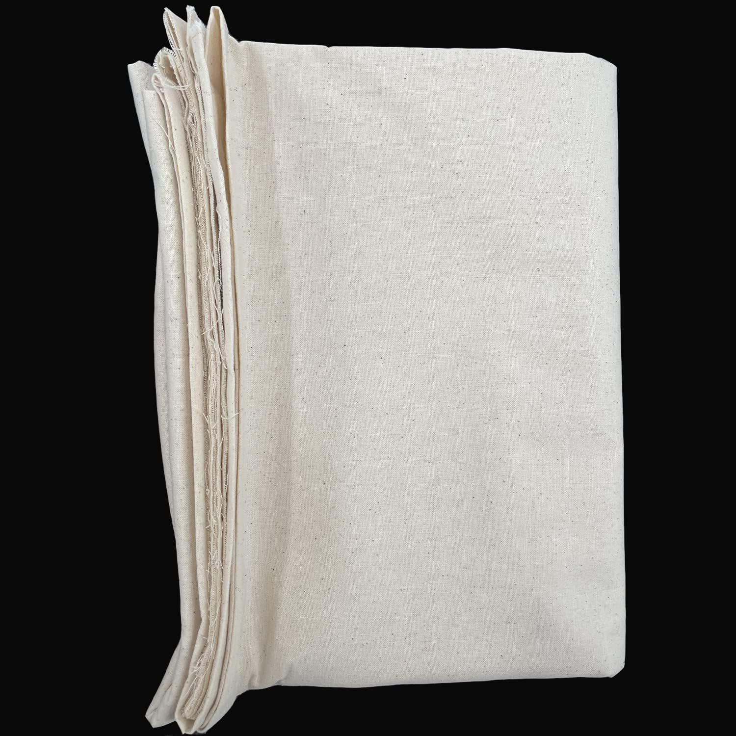 HOTGODEN Medium Weight 100% Cotton Muslin Fabric: 63 inch x 2,5,10 Yards Unbleac...