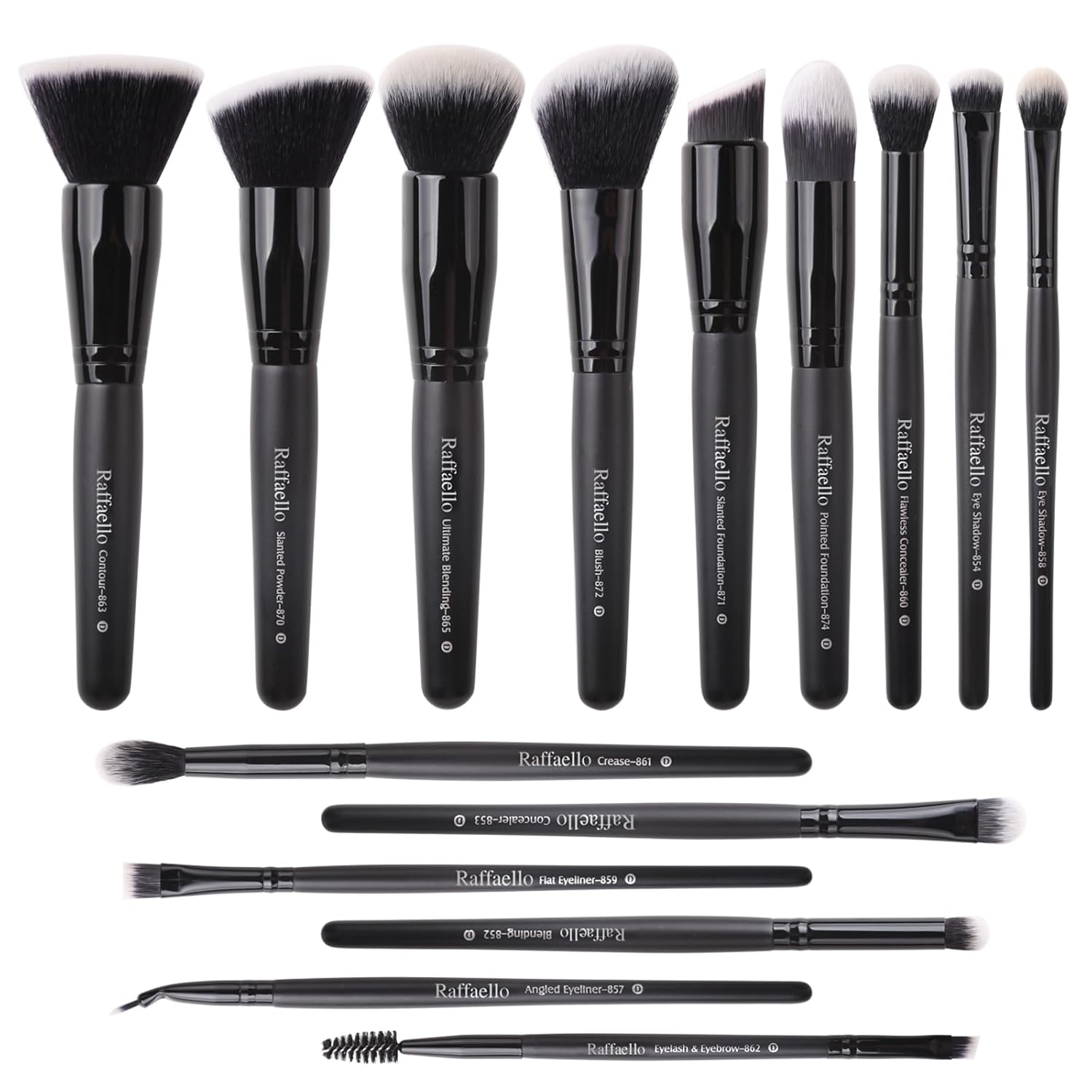 Raffaello Makeup Brushes, Special Makeup Brush Set with 15Pcs, Premium Synthetic...