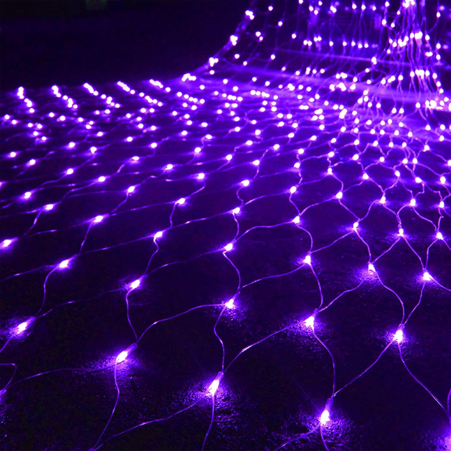 WATERGLIDE Outdoor Halloween Net Lights, 12FT x 5FT 360 LED Christmas Fairy Mesh...