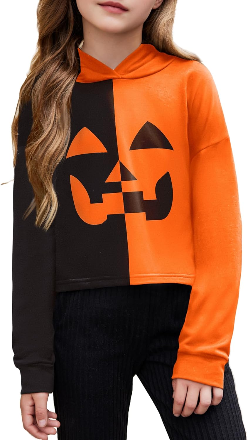 Arshiner Girls Crop Tops, Special Tie-Dye Hoodies, Stylish Kids Long Sleeve Pull...