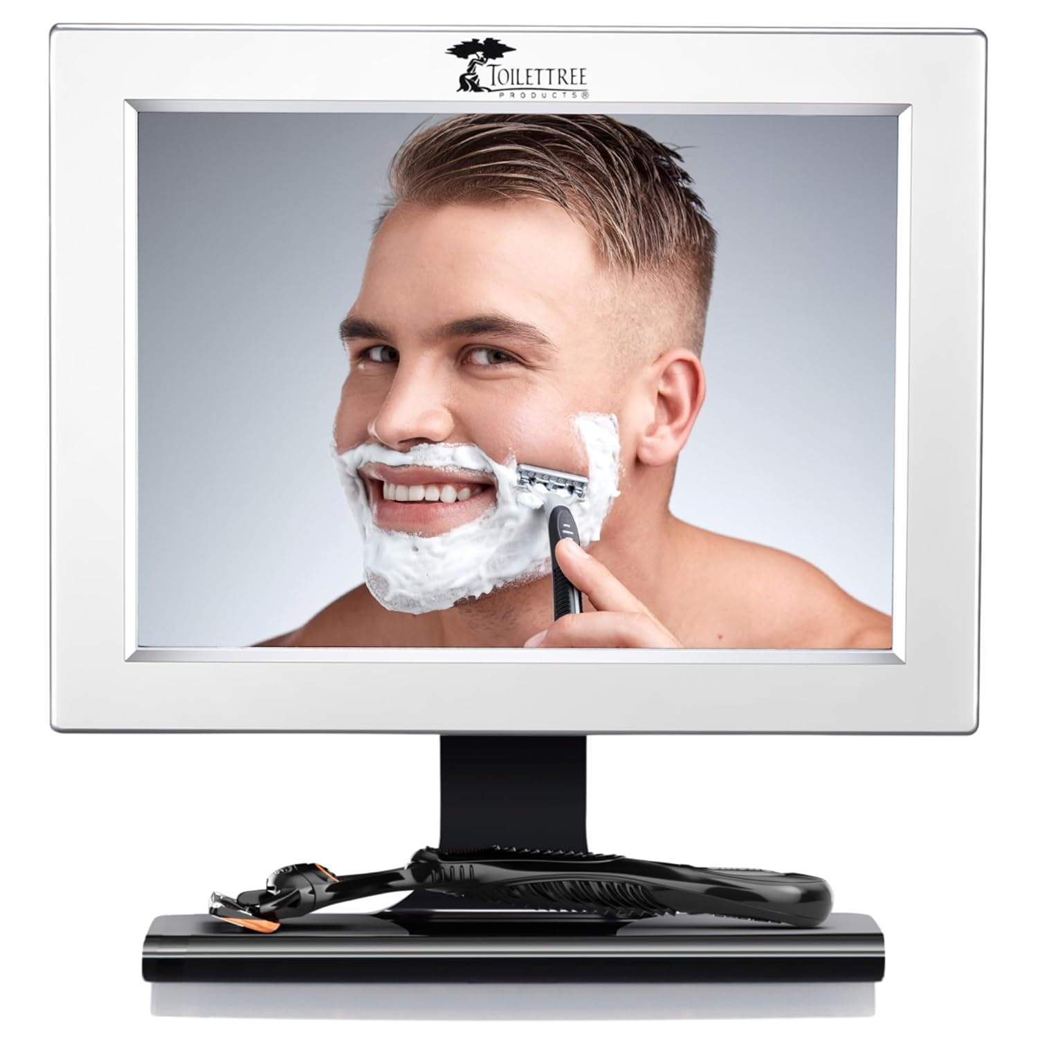 Fogless Shower Mirror for Shaving with Squeegee - Anti-Fog Mirror for Bathroom -...