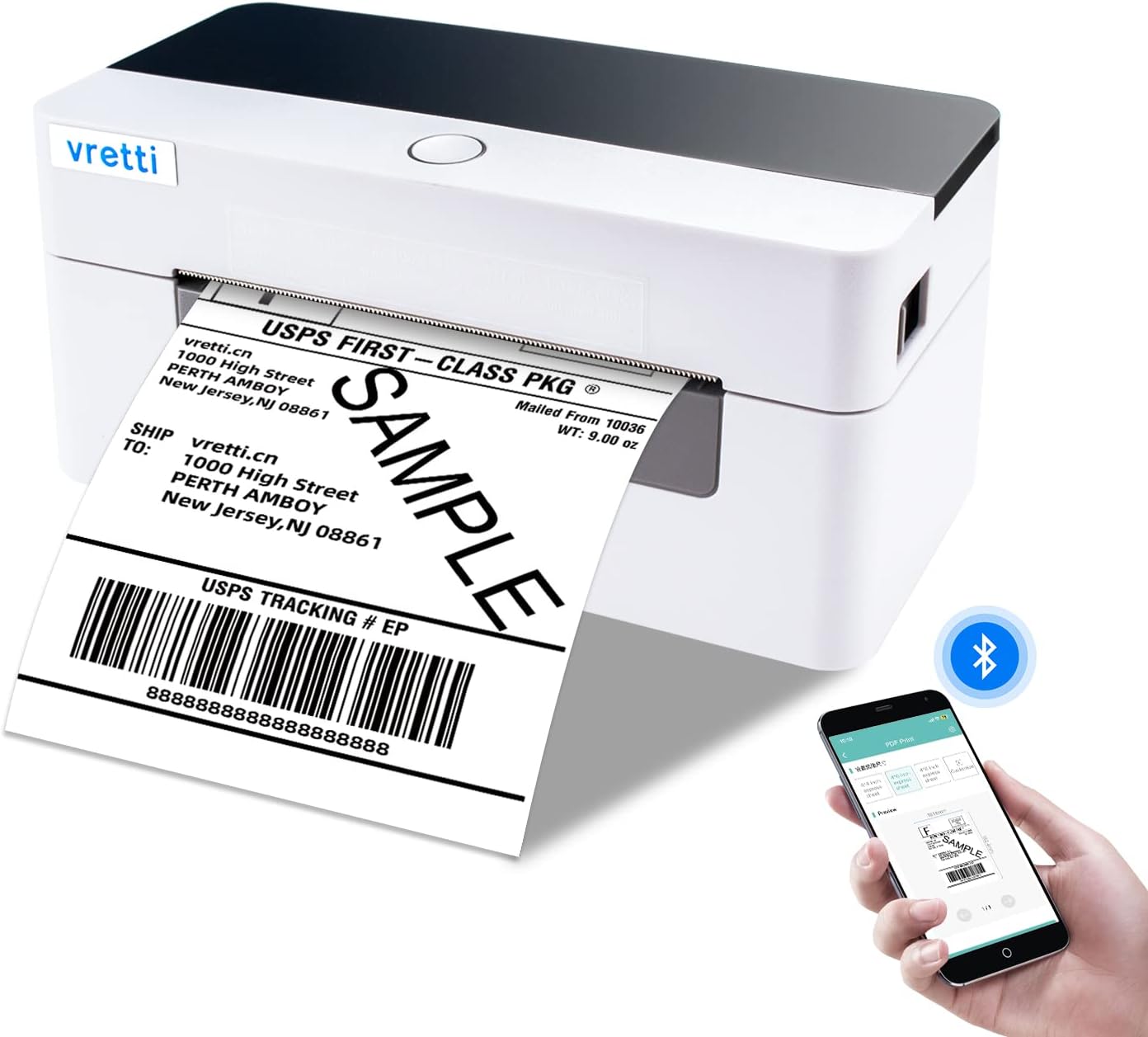 vretti Thermal Label Printer Label Printer Thermal Bluetooth Printer Machine 4x6...