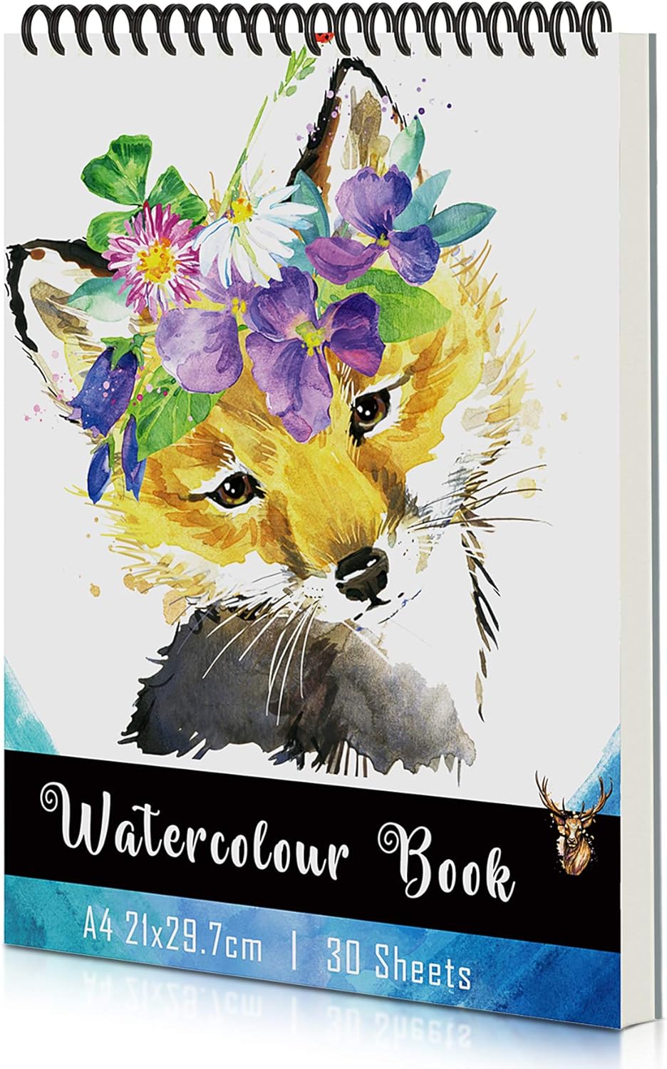 Coolzon A4 Watercolour Drawing Paper Pad for Children, Spiral Sketchbook Acid Fr...
