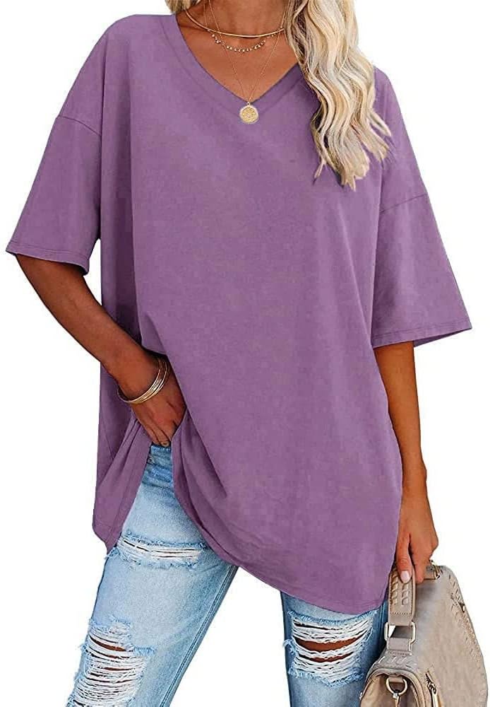 Famulily Women's Summer Casual V Neck Half Sleeve T Shirt, Special Women's Short...