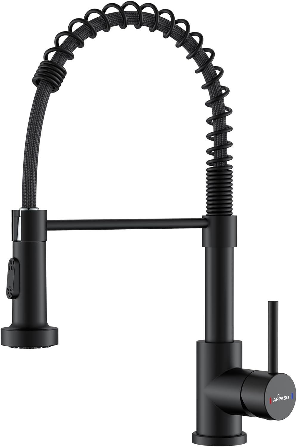 Kitchen Tap Black, APPASO Kitchen Taps with Pull Out Spray 360° Swivel, Kitchen...