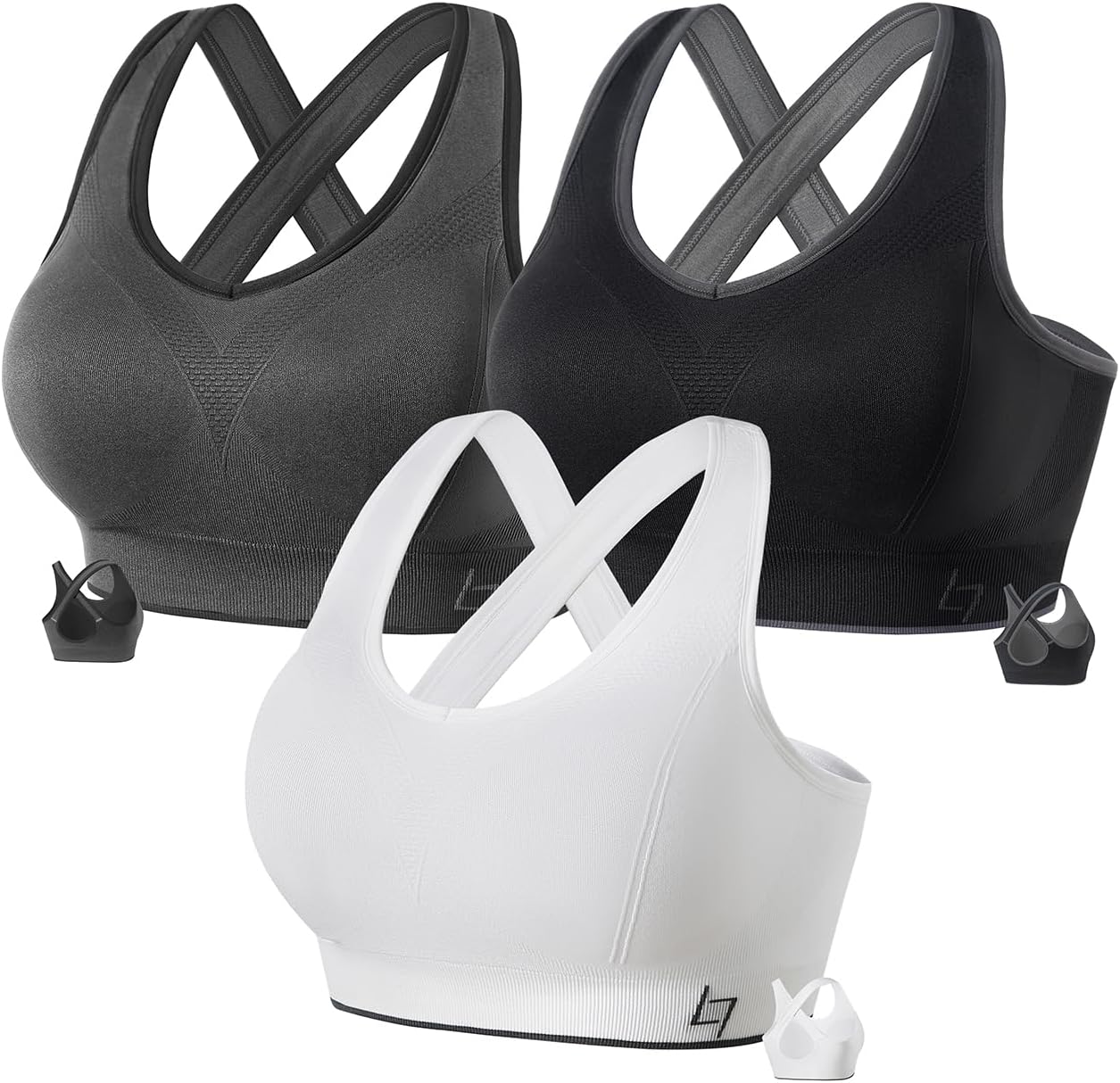 FITTIN Sports Bras for Women, Special Padded Seamless Cross Back Bras, Affordabl...
