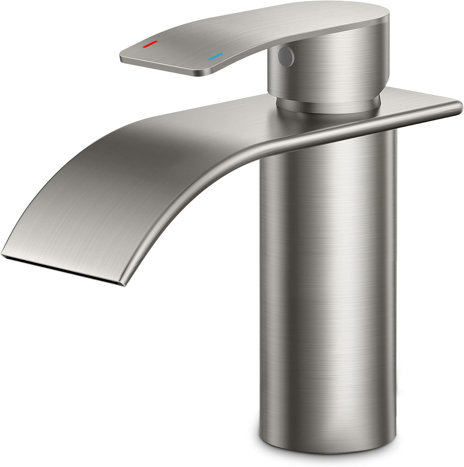 FORIOUS Waterfall Bathroom Taps, Special Stainless Steel Bathroom Sink Taps with...