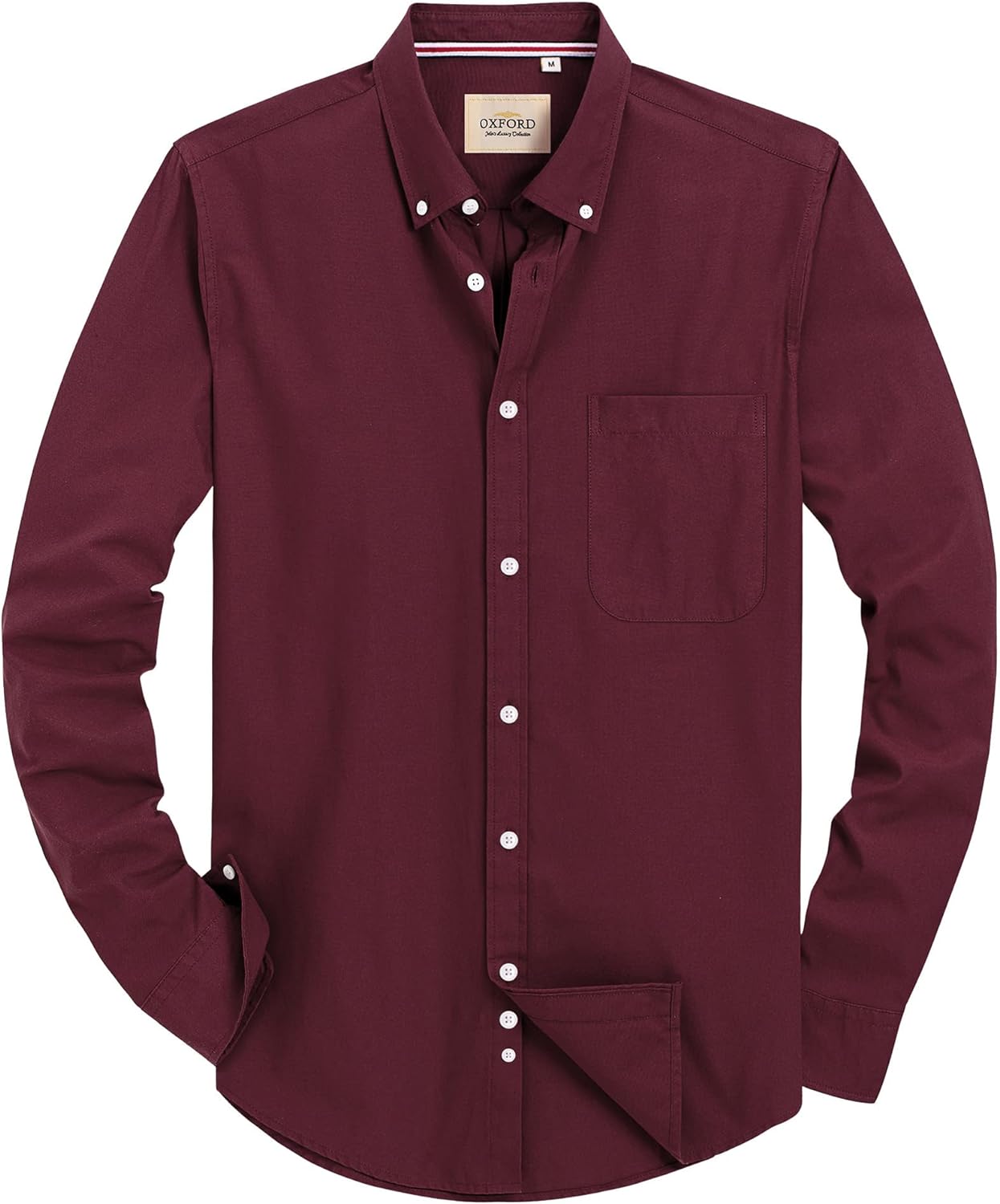 J.VER Men's Long Sleeve Oxford Shirt, Special Casual Plain Smart Shirt, Innovati...
