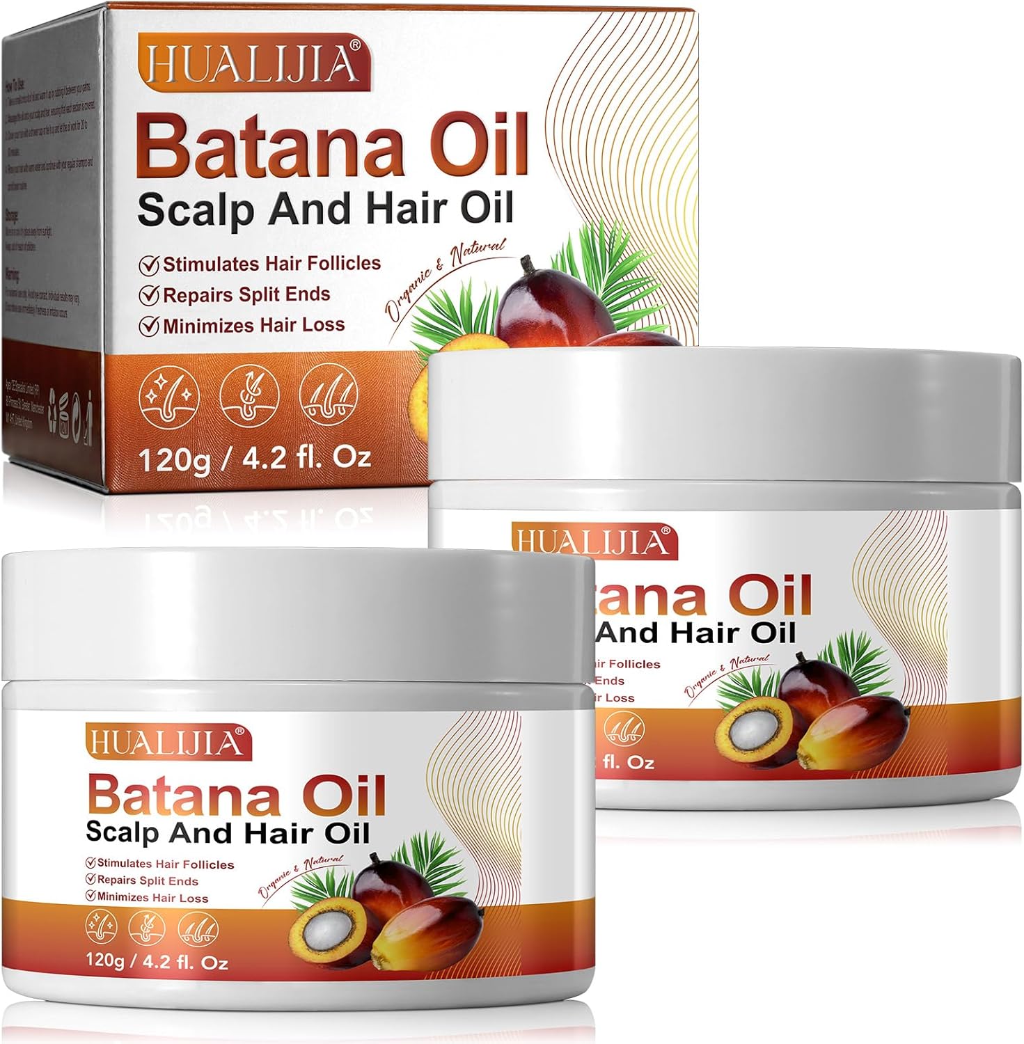 2 Pack Raw Batana Oil for Hair Growth, Batana Oil Organic Dr. Sebi from Honduras...