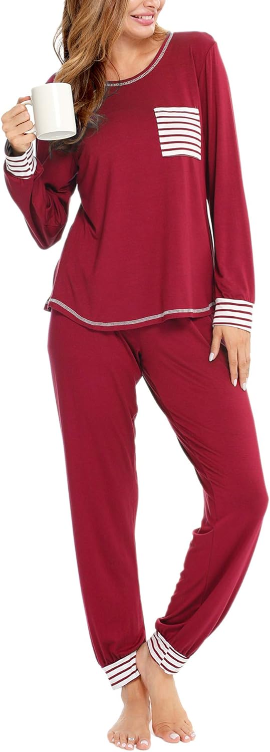 Special SWOMOG Women’s Pyjamas Set, High-Quality Sleepwear with Long Sleeve Top...