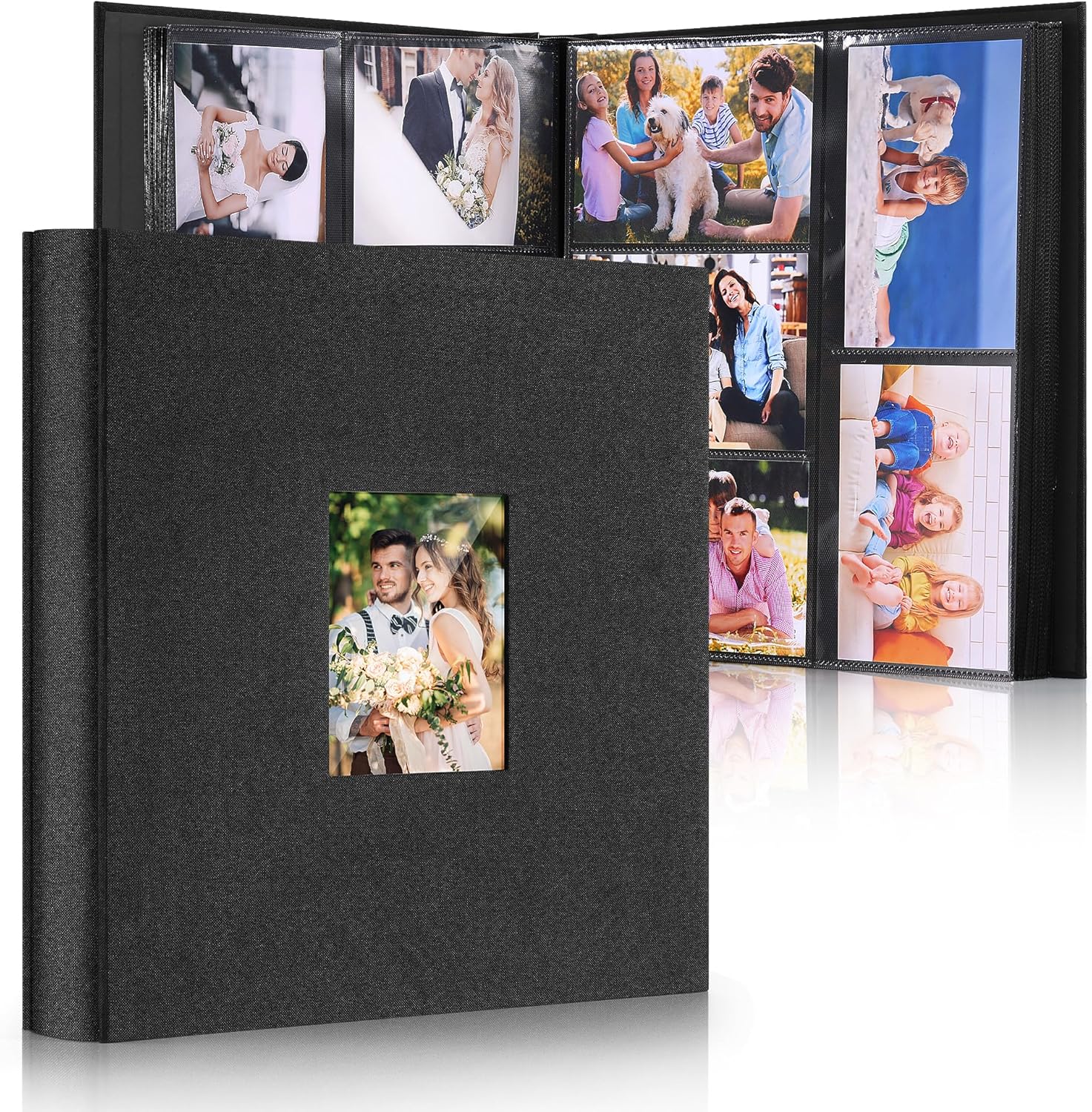 DazSpirit Photo Albums 6x4 Inch 600 Photos Slip In, Customizable Linen Cover 10x...