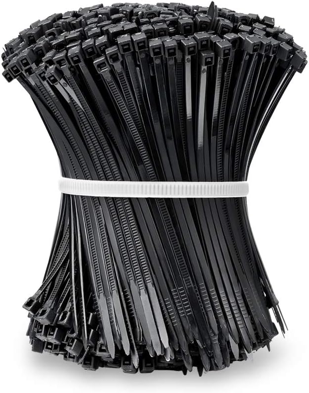 Black Cable Ties, Special 1000 Pack of Cable Ties, Innovative Self Locking Cable...