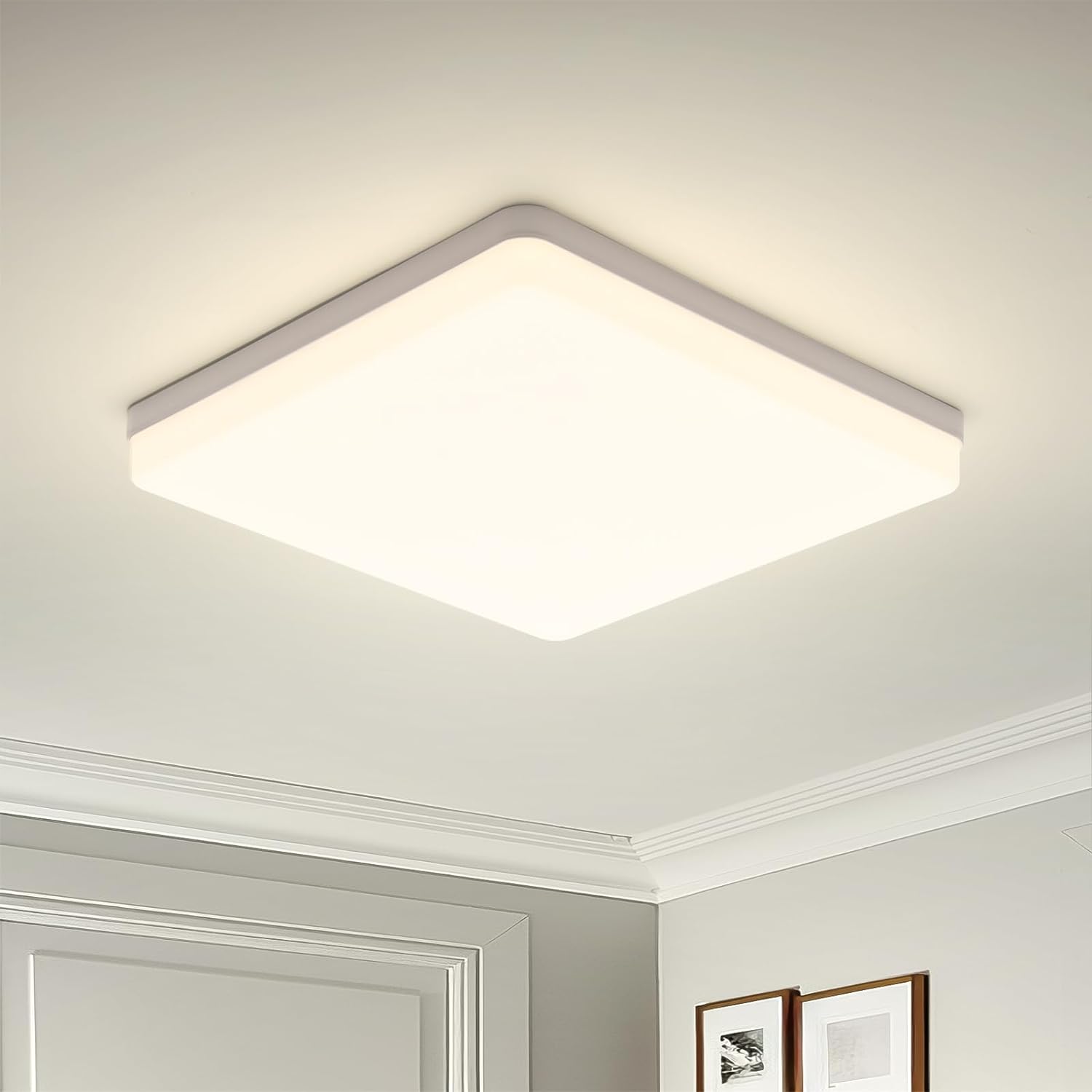 Yafido Ceiling Light Ultra Slim 48W 4320LM LED Panel Light Quick Installation Sq...