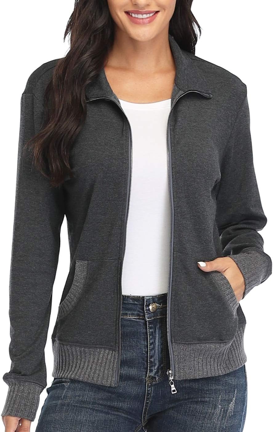 Women's Zip up Sweatshirt, Special Sweatshirt Jacket with Stand Collar, Innovati...