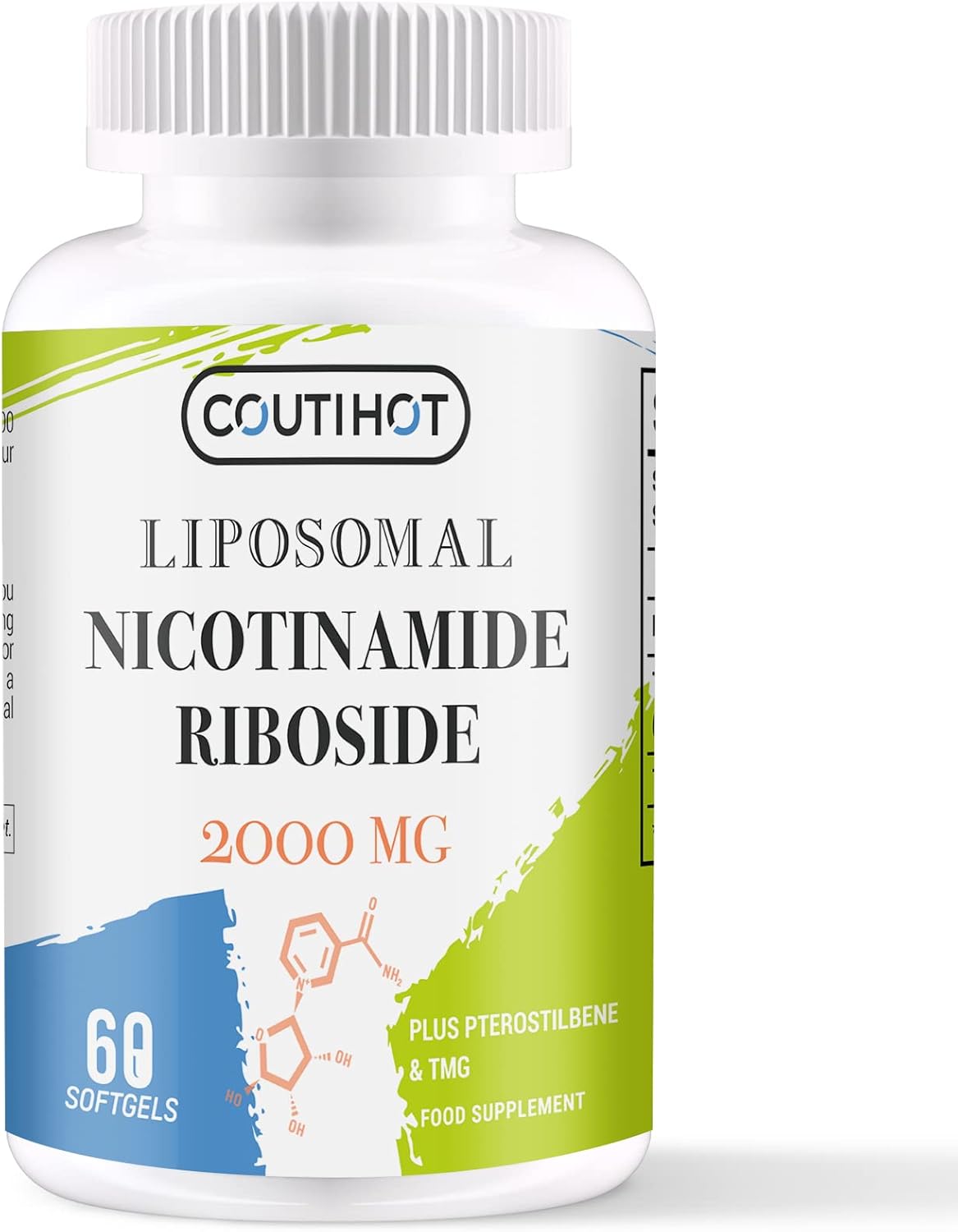 Coutihot Liposomal Nicotinamide Riboside TMG & Trans-Pterostilbene 2000MG, Ultra...