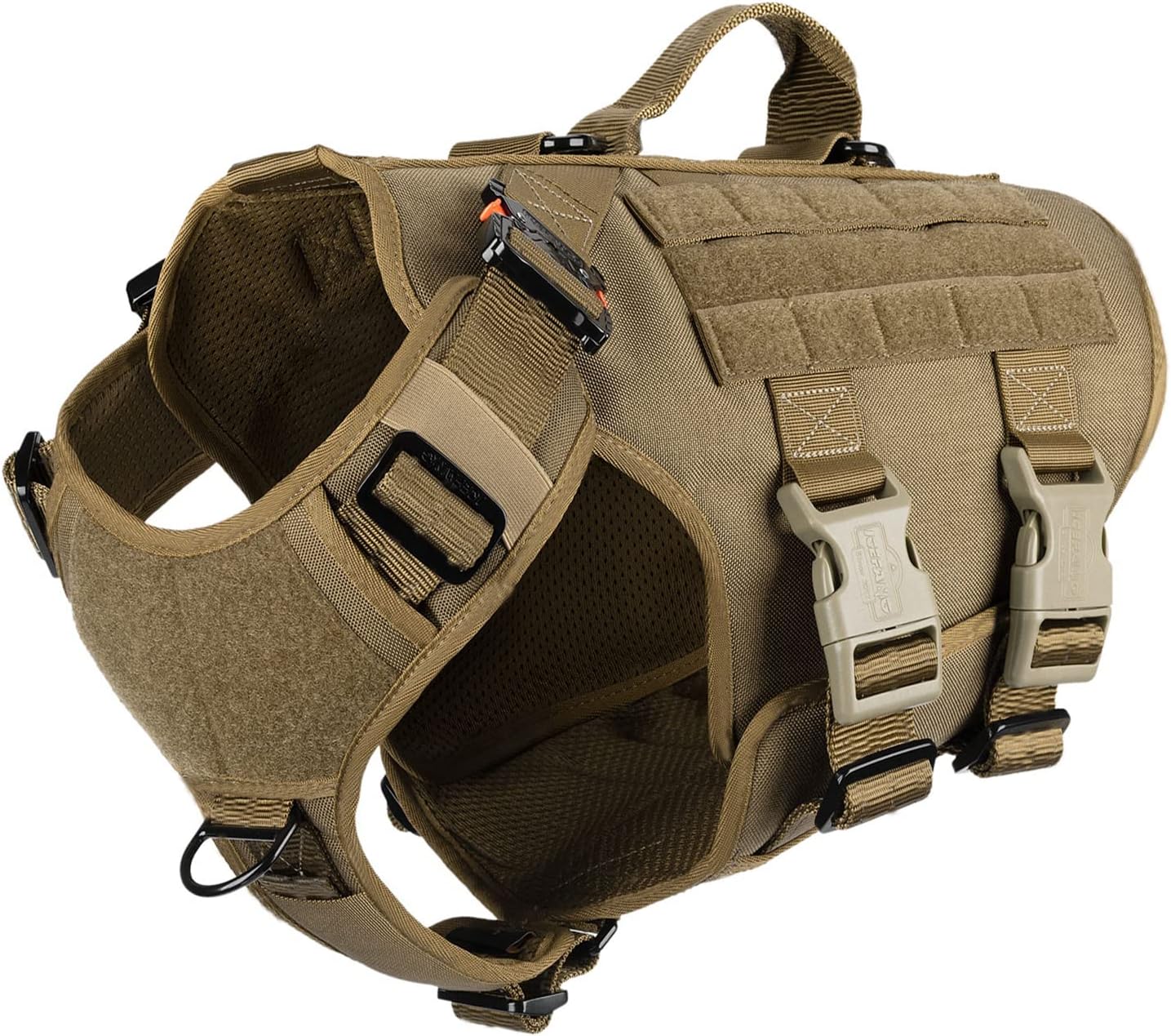 ICEFANG GN3 Tactical Dog Harness with 6X Buckle,Dog Molle Vest with Handle,3/4 B...